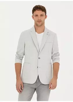 Очень тонкая светло-серая мужская прямая куртка N00037/EXC Pierre Cardin, светло-серый