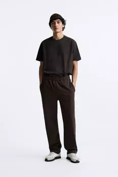 Очень тяжелая футболка ZARA, шоколад