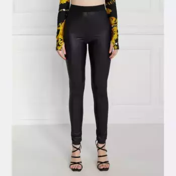 Очень узкие леггинсы Versace, черный