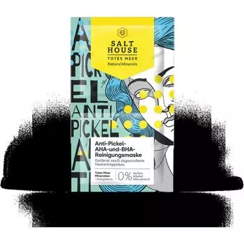 Очищающая маска с AHA и BHA против прыщей Salthouse Natural Minerals, 12 ml