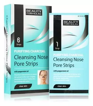Очищающая маска с углем для носа Beauty Formulas Clear Skin Purifying Charcoal