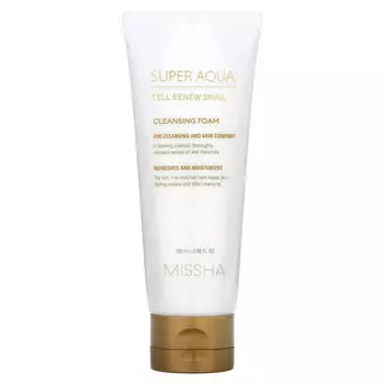 Очищающая пенка для лица Missha Super Aqua Cell Renew Snail, 100 мл