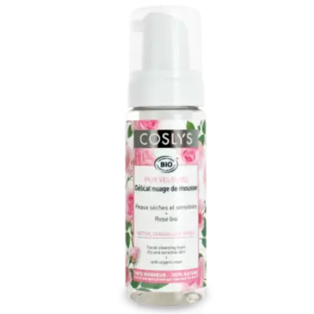 Очищающая пенка для лица с органической розовой водой, 150 мл Coslys