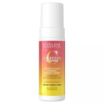 Очищающая пенка для лица с витамином С 3x Action Brightening 150 мл Eveline