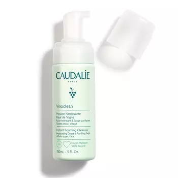 Очищающая пенка для лица vinoclean instant foaming cleanser Caudalie, 150 мл