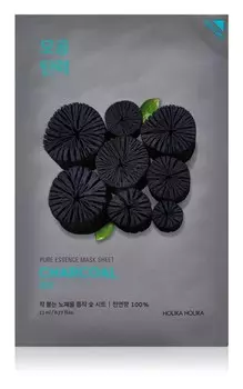 Очищающая тканевая маска с активированным углемc Holika Holika Pure Essence Charcoal