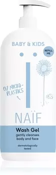 Очищающее детское и детское очищающее средство для тела и лица Naif Baby & Kids Wash Gel, Refill Me 500 ml