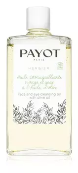 Очищающее масло для глаз, губ и лица с оливковым маслом Payot Herbier Face and Eye Cleansing Oil