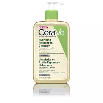 Очищающее масло для лица Hydrating foaming oil cleanser for normal to very dry skin Cerave, 473 мл
