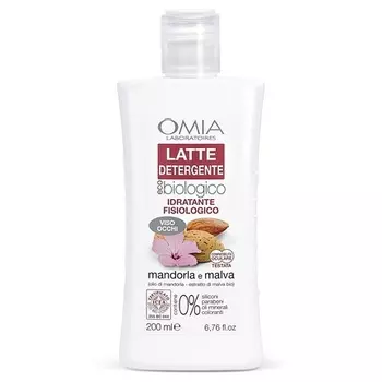 Очищающее молочко для кожи с ароматом миндаля и мальвы 200 мл, Omia