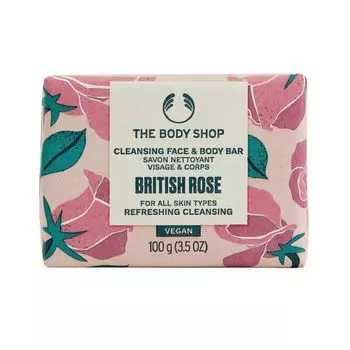 Очищающее мыло для лица и тела «Британская роза» The Body Shop, 100 гр
