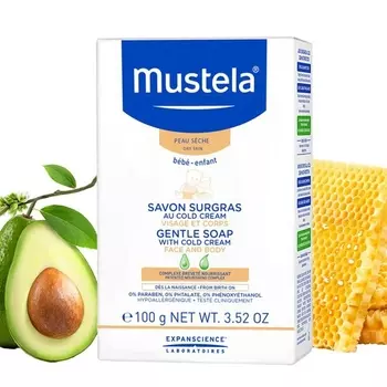 Очищающее мыло Mustela с холодным кремом 100 гр.