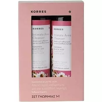 Очищающее средство для интимной зоны с ромашкой и молочной кислотой, 250 мл, 2 шт., Korres