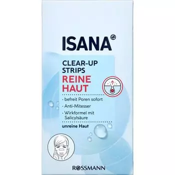 Очищающие полоски для чистой кожи ISANA, 3 шт.