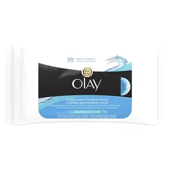Очищающие салфетки для чувствительной кожи лица Olay