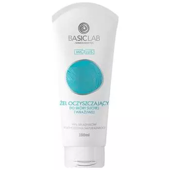 Очищающий гель для лица для сухой и чувствительной кожи | Емкость: 100 мл BasicLab