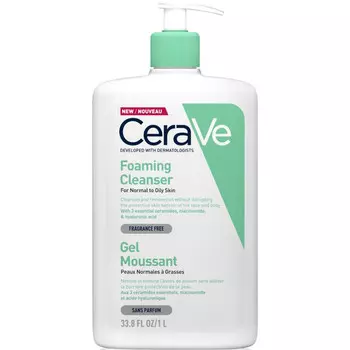 Очищающий гель для лица и тела Cerave Foaming Cleanser, 1000 мл