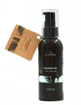 Очищающий гель для лица с активированным углем 100мл, Scandia Cosmetics