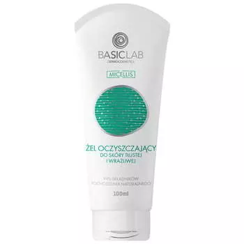 Очищающий гель для жирной и чувствительной кожи, Гель для снятия макияжа | Емкость: 100 мл BasicLab