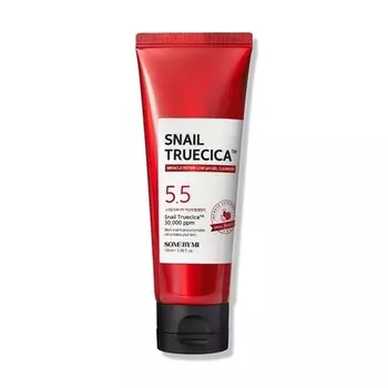 Очищающий гель с низким pH Snail Truecica Miracle Repair, 3,38 унции, 100 мл — изготовлен из муцина черной улитки для чувствительной кожи, Some By Mi