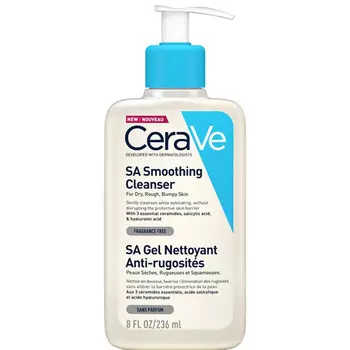 Очищающий и смягчающий гель для лица и тела CeraVe SA Smoothing Cleanser, 236 мл