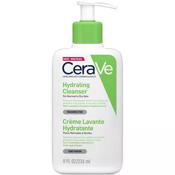 Очищающий и увлажняющий крем-гель для лица CeraVe Hydrating Cleanser, 236 мл