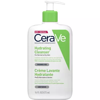 Очищающий и увлажняющий крем-гель для лица CeraVe Hydrating Cleanser, 473 мл