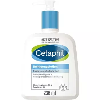 Очищающий лосьон CETAPHIL 236 мл для сухой, чувствительной кожи - без мыла, бережное и эффективное удаление грязи