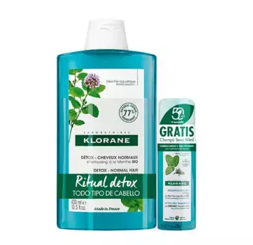 Очищающий набор шампуней Ritual Detox Klorane, 2 UD