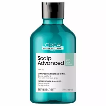 Очищающий шампунь для жирных волос scalp advanced anti-oiliness dermo-purifier shampoo LOral Professionnel Paris, 300 мл