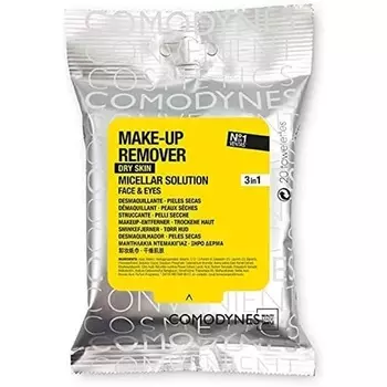 Очищение тканей лица Средство для снятия макияжа для чувствительной и сухой кожи лица и глаз 20 шт., Comodynes