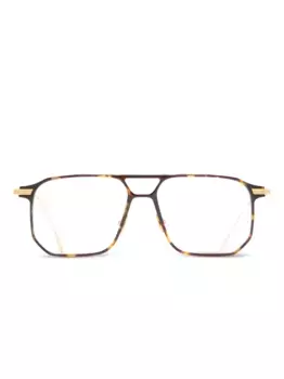 Очки 0006 в оправе черепаховой расцветки Cutler & Gross, коричневый