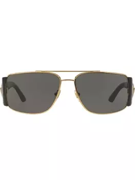 Очки-авиаторы с широкими дужками Versace Eyewear, золотистый