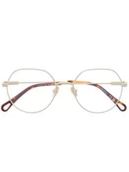 Очки Benjamine в круглой оправе Chlo Eyewear, золотой