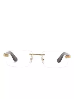 Очки Cartier Eyewear в прямоугольной оправе, коричневый