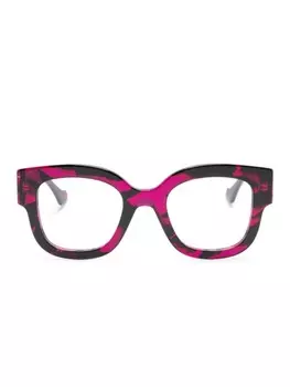 Очки черепаховой оправы Double G Gucci Eyewear, фиолетовый