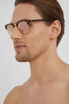 Очки Clubmaster Ray-Ban, бежевый