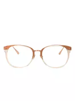 Очки Cyrus в круглой оправе Linda Farrow, нейтральный