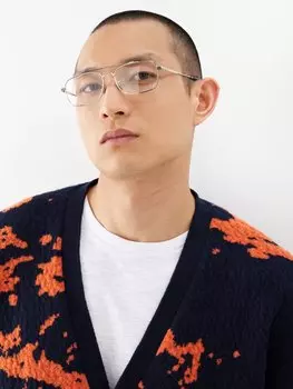 Очки diorblacksuito n2u в металлической оправе d DIOR, серебряный