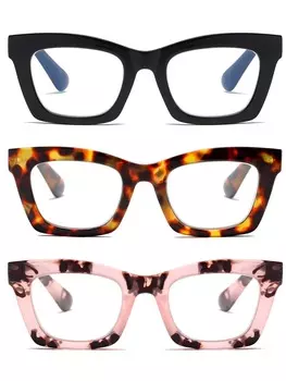 Очки для чтения с защитой от синего света, 3 пары