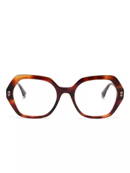 Очки ETRO в геометрической оправе, коричневый