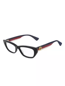 Очки Gucci Eyewear logo plaque frames, черный