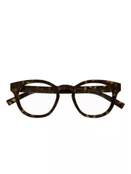 Очки Gucci Eyewear в круглой оправе, коричневый