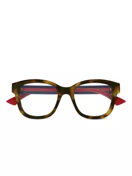 Очки Gucci Eyewear в квадратной оправе, коричневый