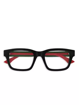 Очки Gucci Eyewear в прямоугольной оправе, зеленый