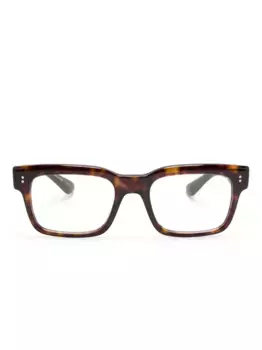Очки Hollins в прямоугольной оправе Oliver Peoples, коричневый