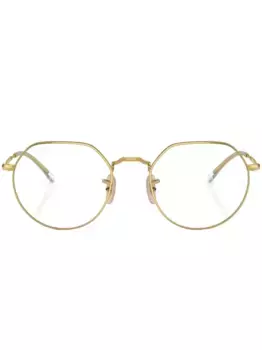 Очки Jack в круглой оправе Ray-Ban, золотой