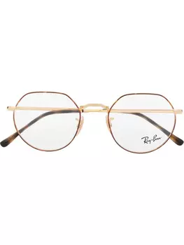 Очки Jack в круглой оправе Ray-Ban, золотой
