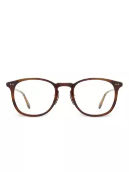 Очки Kinney в круглой оправе Garrett Leight, коричневый