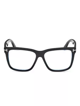 Очки-клипоны в квадратной оправе TOM FORD Eyewear, черный